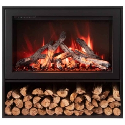 Amantii Contemporary Pedestal Display for 42 Inch Fire & Ice RusticStone Fireplace