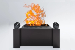 Aquafire 23 Inch Gatsby Freestanding Electric Water Vapor Fireplace and Decorative Insert