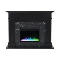 Cambridge 53 Inch Sofia Marble Surround Electric Fireplace and Mantel