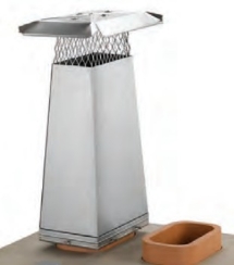 Homesaver 13 Inch Square Stainless Steel Flue Extension