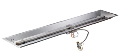 Outdoor Greatroom Company 42 x 12 Inch Crystal Fire Plus Linear Fire Pit Burner - Electric Ignition