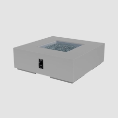 Outdoor Greatroom Company 48 Inch Square Cove Gas Fire Pit with Access Door - Electronic Ignition