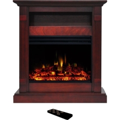 Cambridge 34 Inch Sienna Enhanced Insert Electric Fireplace and Mantel