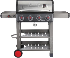 Coleman Cookout 4 Burner Portable Propane Grill with Side Burner