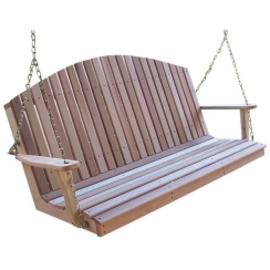 Creekvine Designs 6 Foot Cedar Mountaintop Fanback Porch Swing