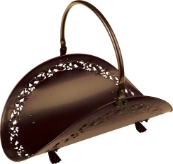 Dagan 15 x 21 Inch Filigree Fireplace Wood Basket