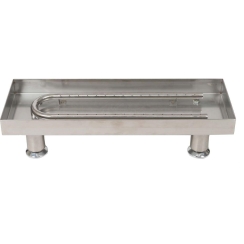 Dagan 18 Inch Stainless Steel U-Shaped Burner Pan with Legs