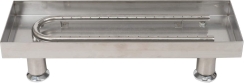 Dagan 30 Inch Stainless Steel U-Shaped Burner Pan with Legs