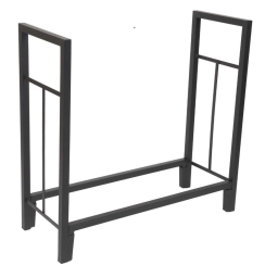 Dagan 30 Inch Black Steel Outdoor Log Rack