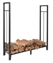 Dagan 96 Inch Black Steel Outdoor Log Rack