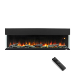 JR Home 50 Inch Paramount Crystal Edge Bay Front Wall Mount Electric Fireplace