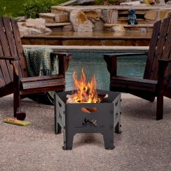 Costway 19 Inch Collapsible Portable Plug Fire Pit