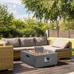 Costway 28 Inch Square Fountain Propane Fire Pit