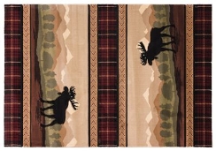 Goods of the Woods 32 x 52 Inch Two Moose Hearth Rug