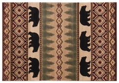 Goods of the Woods 32 x 52 Inch Bears in Forest Hearth Rug