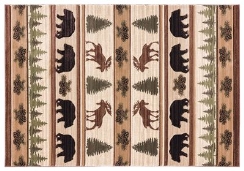 Goods of the Woods 32 x 52 Inch Bears and Moose Hearth Rug