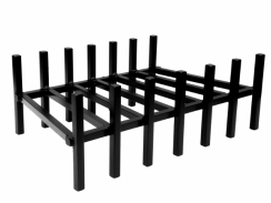 Grate Wall of Fire 26 Inch Flippable Fireplace Grate