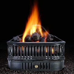 Hargrove 19 Inch Olde World Propane Basket with Coals