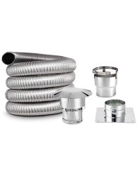 Kingsman FDVHSK Horizontal Vent Starter Kit for Direct Vent Stoves