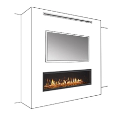 Majestic 72 Inch Venting Trim for Front Discharge Passive Heat Management Kits
