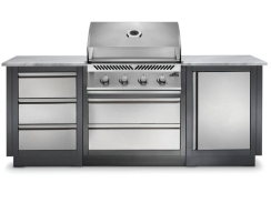 Napoleon Grills 87 Inch Oasis 100 Modular Propane Grill Island Bundle