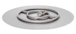 The Outdoor Plus 12 Inch Round Flat Pan Fire Pit Burner Kit with Flame Sense