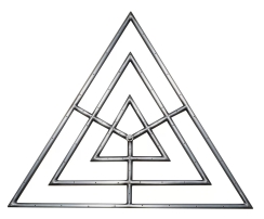 The Outdoor Plus 36 Inch Stainless Steel Triangle Fire Pit Burner