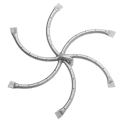 The Outdoor Plus 36 Inch Stainless Steel Triple S Star Fire Pit Burner