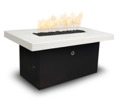 The Outdoor Plus 60 Inch Black and White Alberta Gas Fire Table