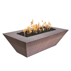 The Outdoor Plus 72 x 24 Inch Hammered Copper Atlantic Gas Fire Pit