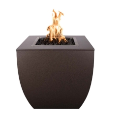 The Outdoor Plus 30 x 24 Inch Corten Steel Avalon Gas Fire Bowl