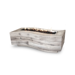 The Outdoor Plus 60 Inch Wood Grain GFRC Big Sur Gas Fire Pit