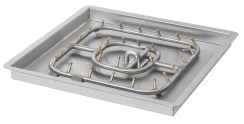 The Outdoor Plus 30 Inch Drop-In Square Bullet Burner Kit with Flame Sense