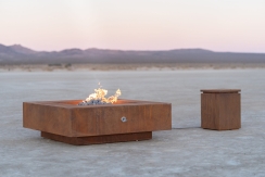 The Outdoor Plus 60 Inch Square Corten Steel Cabo Gas Fire Pit