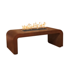 The Outdoor Plus 60 Inch Corten Steel Calabasas Gas Fire Pit