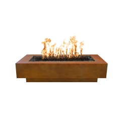 The Outdoor Plus 96 Inch Corten Steel Coronado Gas Fire Pit
