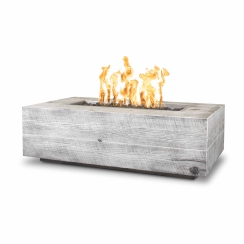 The Outdoor Plus 84 Inch Wood Grain GFRC Coronado Gas Fire Pit