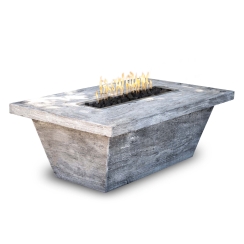 The Outdoor Plus 48 x 24 Inch Wood Grain GFRC Carson Gas Fire Pit