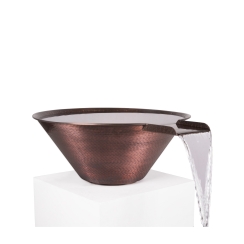 The Outdoor Plus 24 Inch Hammered Copper Cazo Water Bowl