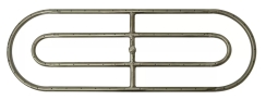 The Outdoor Plus 54 x 12 Inch Stainless Steel Double Racetrack Fire Pit Burner