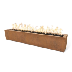 The Outdoor Plus 72 Inch Corten Steel Eaves Gas Fire Pit