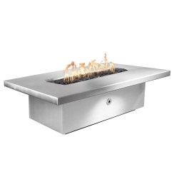 The Outdoor Plus 60 x 15 Inch Stainless Steel Fremont Gas Fire Pit