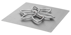 The Outdoor Plus 24 Inch Lotus Square Flat Pan Burner Kit with Flame Sense