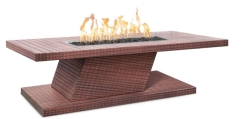 The Outdoor Plus 72 x 15 Inch Hammered Copper Imperial Gas Fire Pit