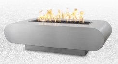 The Outdoor Plus 84 Inch Stainless Steel La Jolla Gas Fire Pit