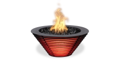 The Outdoor Plus 30 Inch Mayport Lighthouse Gas Fire Bowl with LED Lights
