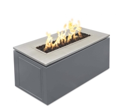 The Outdoor Plus 48 Inch Corten Steel Merona Gas Fire Table