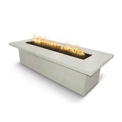 The Outdoor Plus 120 Inch Hammered Copper Newport Gas Fire Table