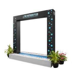 The Outdoor Plus 60 Inch LED Paradise Falls Corten Steel Rainfall Fountain