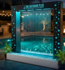 The Outdoor Plus 72 Inch Copper Vein Paradise Fall Water Fountain